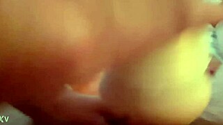 Girlfriend tests toy while friend watches homemade