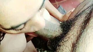 Wow, my homemade video sucking his dick and hard fucking with cum in my mouth!