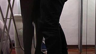 PREVIEW - THE MILF WITH BEAUTIFUL LEGS AND PANTYHOSE IRONS AND GETS TOUCHED AND FUCKED