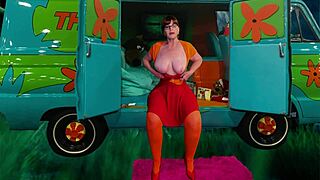 Granny Velma Dinkley In Scooby Doo Cosplay Gets Fingered And Licked Hardcore