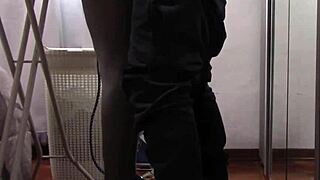 PREVIEW - THE MILF WITH BEAUTIFUL LEGS AND PANTYHOSE IRONS AND GETS TOUCHED AND FUCKED