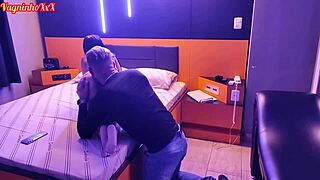 Blackmailed by best friend's girlfriend into rough anal fucking and creampie