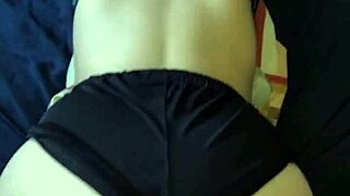 Intense Pleasure Fills Her As Perfect White Ass Gets Fucked In Shorts