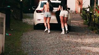 sexy latinas washing cars for free splash and squirt