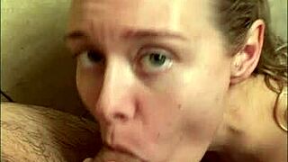 hot couple fucks passionately in shower