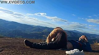 Tour Guide Fucks Big Ass Wife Bareback On Mountain Peak