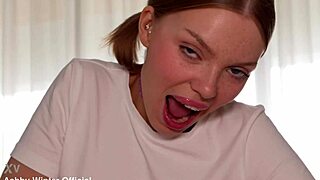 Passionate blowjob with foot fetish and spit