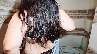 Muslim BBW Wife Caught On Camera While Taking Bath Naked Indian Big Ass Big Boobs And Big Pussy