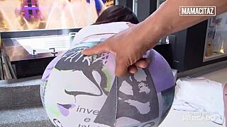 Busty 18yo Latina Vick Valencia Oiled Up by Stranger