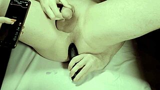 Amateur couple prostate milking with vibrator - intense or not?