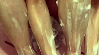 Beautiful Japanese wife relaxes in sexy bath, revealing cute breasts on 2025 03 27.