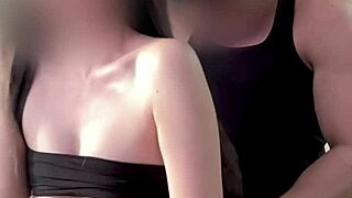 does oriental hottie get big cum on titties?