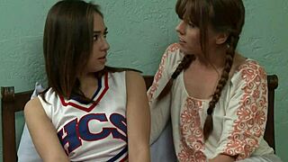 amber chase seduces sara luvv, her cheerleader girlfriend, with seduction and sex