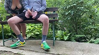 mature cougar with saggy tits made me cum outdoors