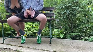 mature cougar with saggy tits made me cum outdoors