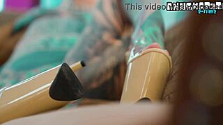 Alternative Dreadhead in Heels Intensely Fucks Big White Cock Anal Gapes Facial