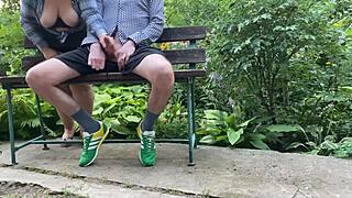 mature cougar with saggy tits made me cum outdoors