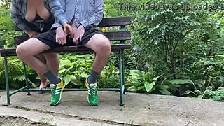 mature cougar with saggy tits made me cum outdoors