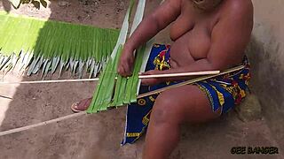 Village Amateur in the Kitchen with Two Long Dicks!