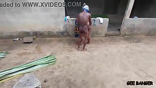 Village Amateur in the Kitchen with Two Long Dicks!