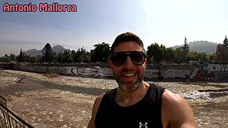 Picking up a cute Chilean girl in the public park