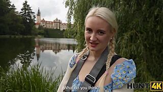 Hunter found young tight pussy in park and fucked roughly