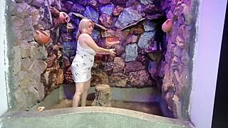 fountain environment with stepdaughter