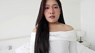 want to see intense anal sex with this gorgeous curvy ladyboy in pov?