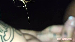 Young redhead black girl fucks in dark forest with tattooed giant dick man mercilessly complete.