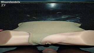 Trailer Candy Enjoys Vaginal Sex in Beige Panties