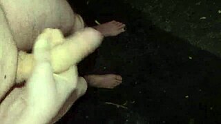 Naked Man With Big Cock Masturbating Outside At Night In Public