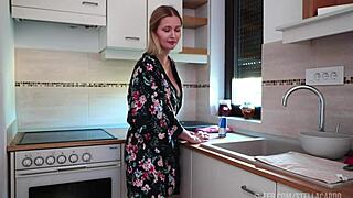 Housewife Dancing In The Kitchen