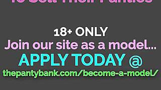 Young Pale Teen with Braces and Puffy Nipples Masturbates, Dildos Pink Pussy to Orgasm, Panty Bank Used Panties