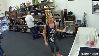 country girl needs money for a hardcore blowjob in the shop