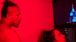 hot tat girl fucked in redroom with big cock