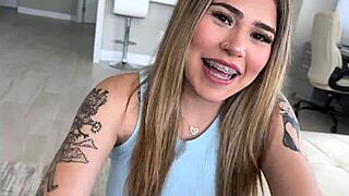 Brace face step daughter takes control in household fantasy