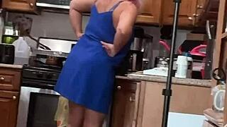 Sexy Blonde Wife in Everyday Life!