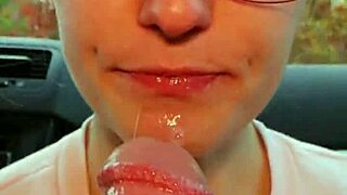 Blowjob And Fuck In The Car - Vertical