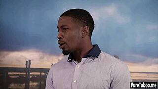 sexy blonde teen 18+ jumps on partners big black dick