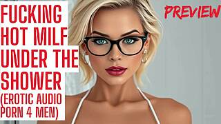 Hot milf fucks hard in the shower