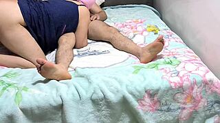 This hot anal sex features cowgirl riding big arab cock passionately