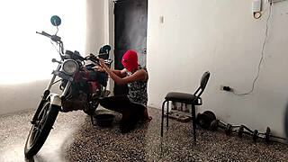 innocent neighbor surprises with domination