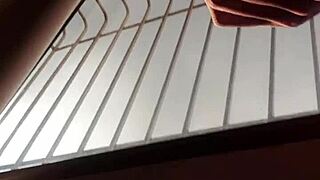 Hot Guy Masturbates Big Dick Publicly by Window