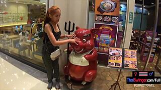 Amateur Thai Teen Sucks Big Dick Boyfriend After Bowling