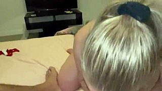 she make her step brother fucking blowjob lick balls and in the end the big cum on her tits