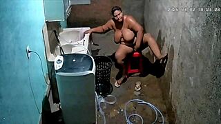 Hidden Camera: Neighbor Masturbates in Backyard, Watched by Neighbor!