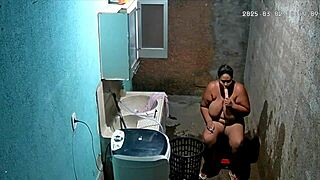 Hidden Camera: Neighbor Masturbates in Backyard, Watched by Neighbor!