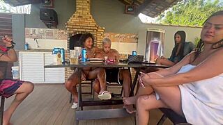 Young Influencers Leaked Online In Anal Assfucking Exchange With Couple In Pool Part One