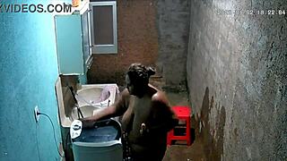 Hidden Camera: Neighbor Masturbates in Backyard, Watched by Neighbor!