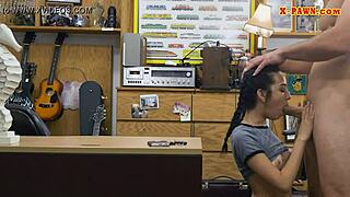 Very slim teen 18+ drilled by pawnshop owner